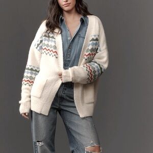 FRNCH Fairisle Cardigan Sweater